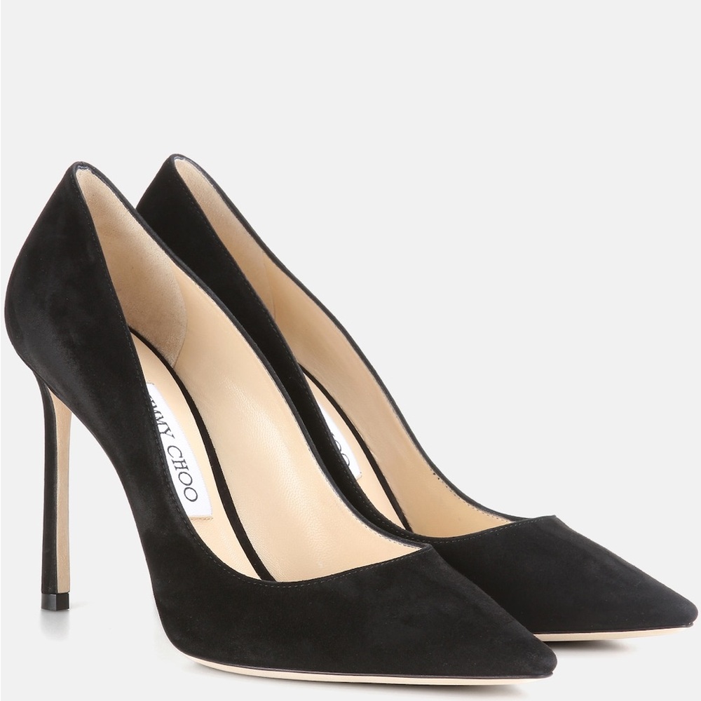 Jimmy Choo Romy 100 Classic black suede
